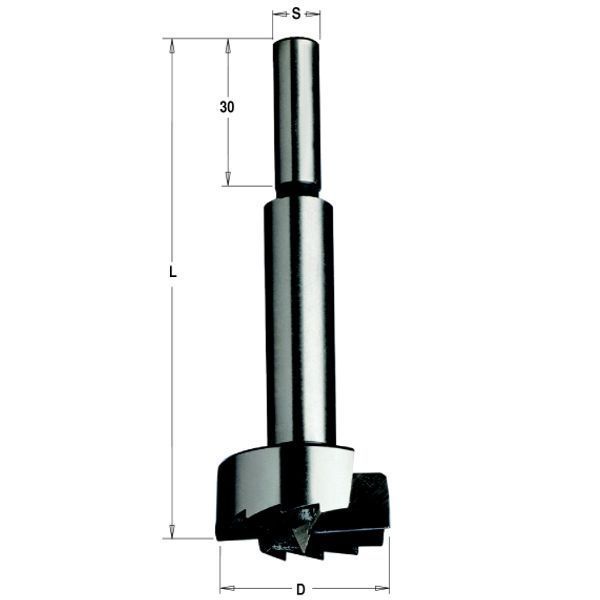 Фото 16x90 Z=2+2 S=8x30 RH сверло Форстнера в интернет-магазине ToolHaus.ru